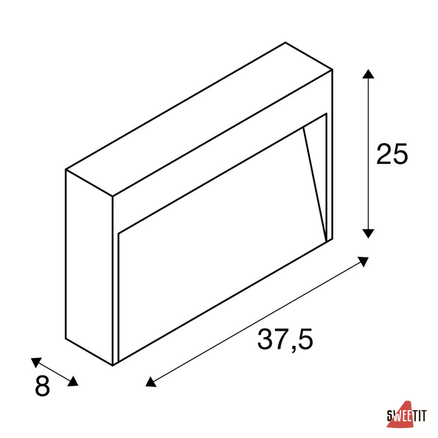 Уличный настенный светильник SLV Concreto gray 1006405
