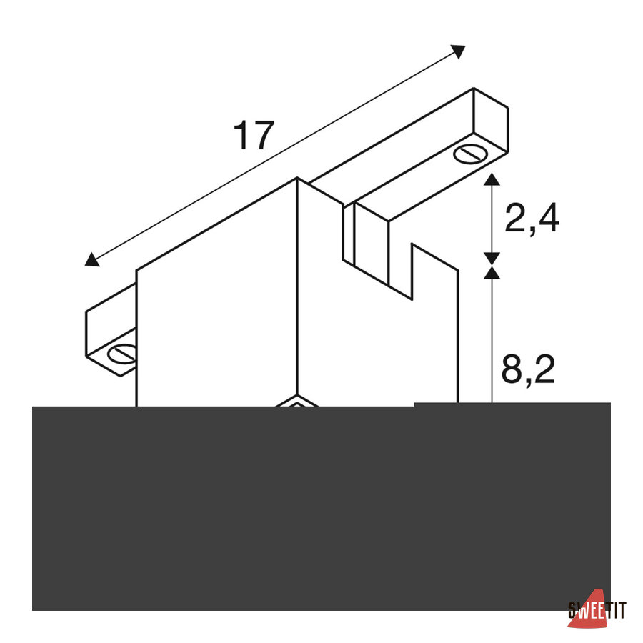 Трековый светильник SLV Fix-It black/black 1008986