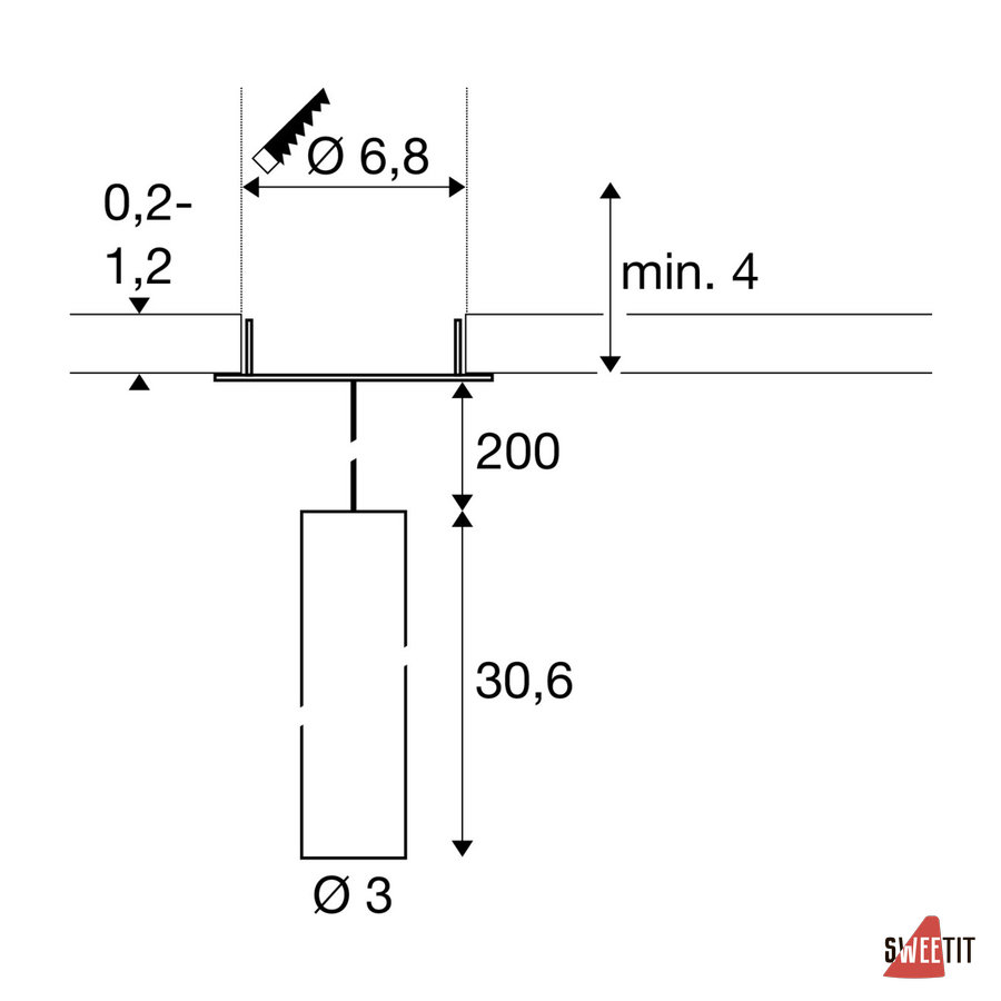 Подвесной светильник SLV Grip gold/black 1009066