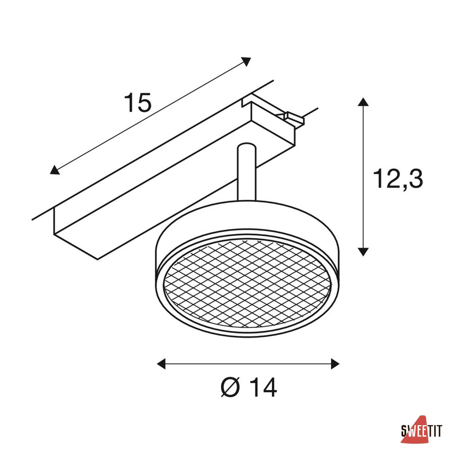Трековый светильник SLV Grip white 1009132