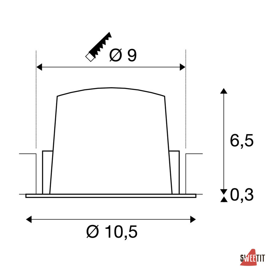 Встраиваемый светильник SLV Numinos white 1009608