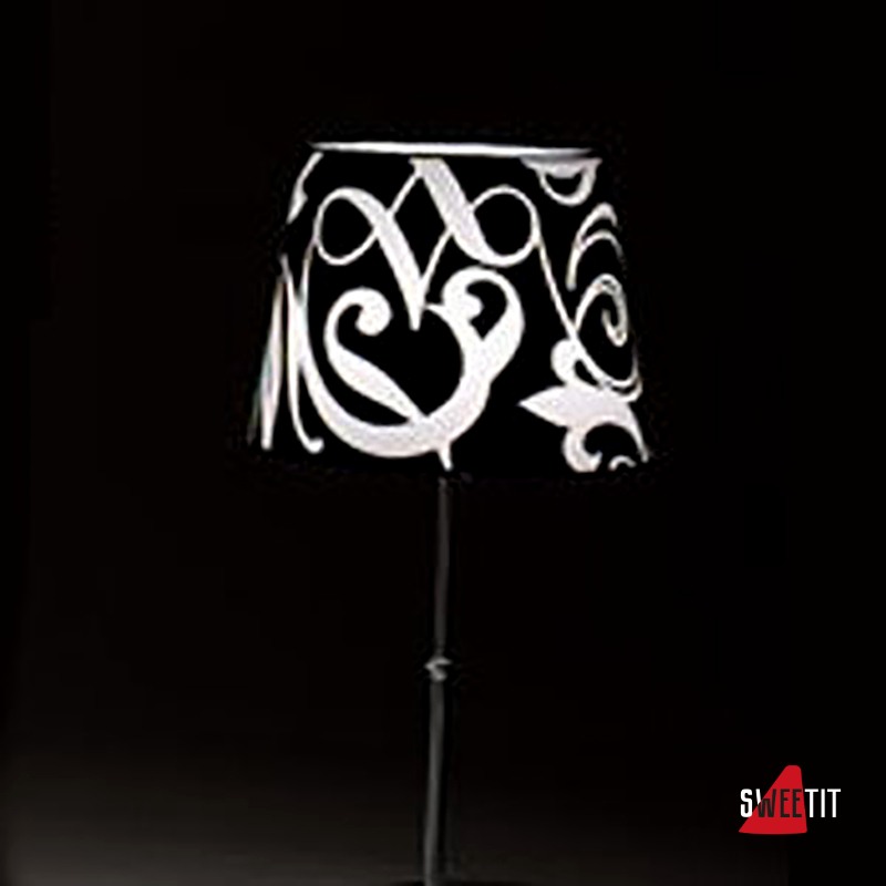 Торшер Pallucco Baby Gilda Ornamet Bianco Stampato Nero