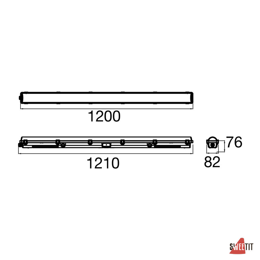 Потолочный светильник SLV Waterproof gray 1010810