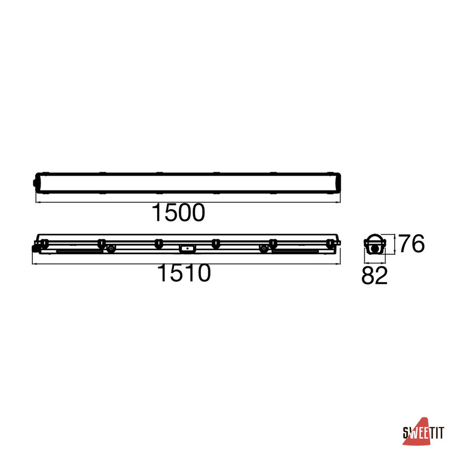Потолочный светильник SLV Waterproof gray 1010814