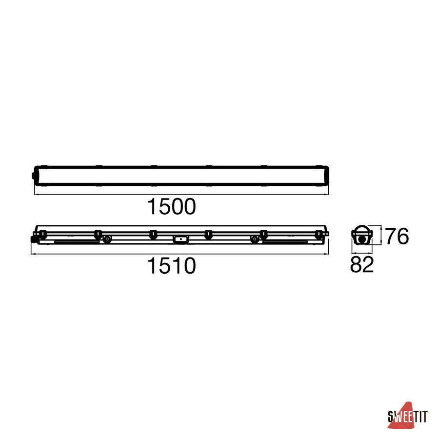 Потолочный светильник SLV Waterproof gray 1010825