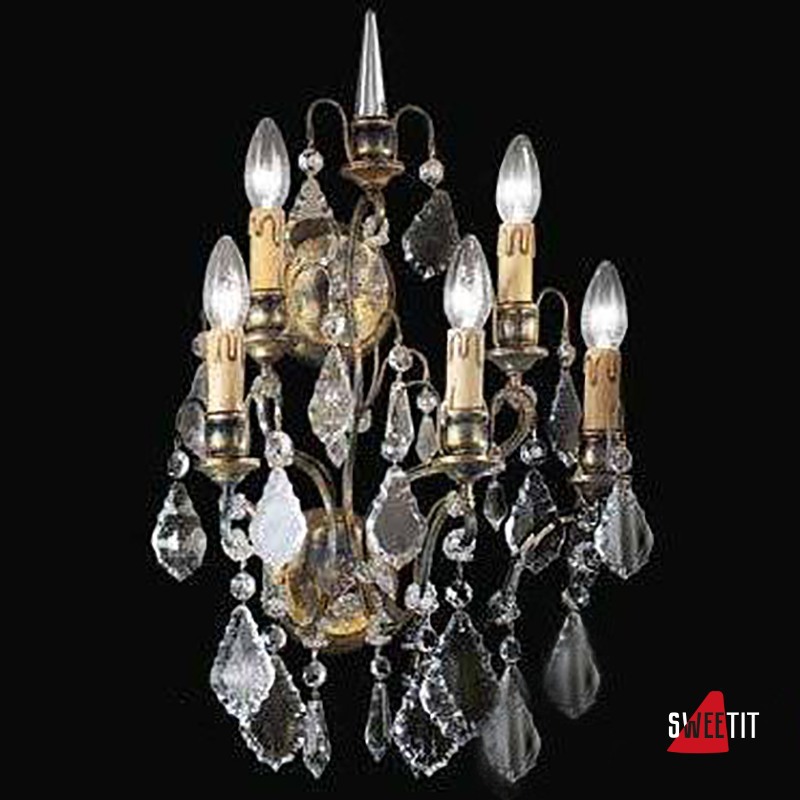 Бра Beby Group Old style 3321/5A Black gold CUT CRYSTAL
