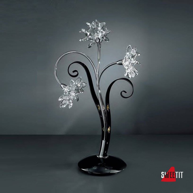 Настольная лампа IDL Girasole 374/3L CHROME + BLACK