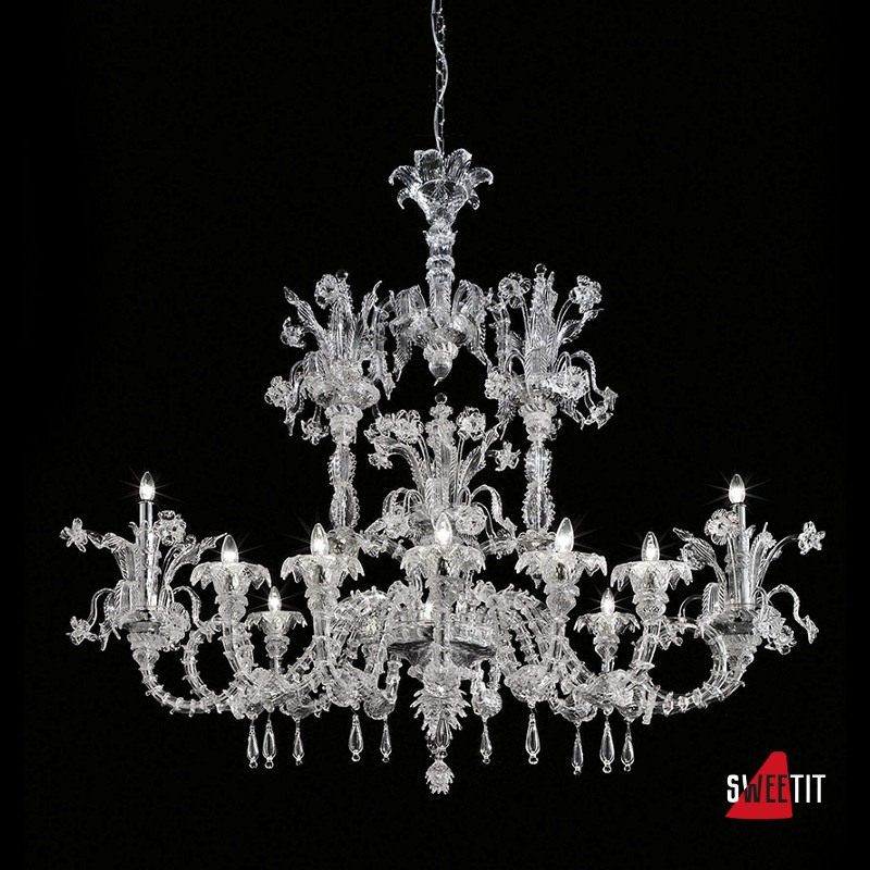 Люстра GLASS AND GLASS MURANO VENETIAN CHANDELIERS C-2858_12 Oval