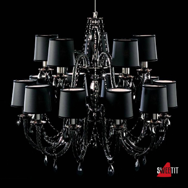 Люстра Italamp 445/10+5 Black / CDF / Sw Jet / Black shades