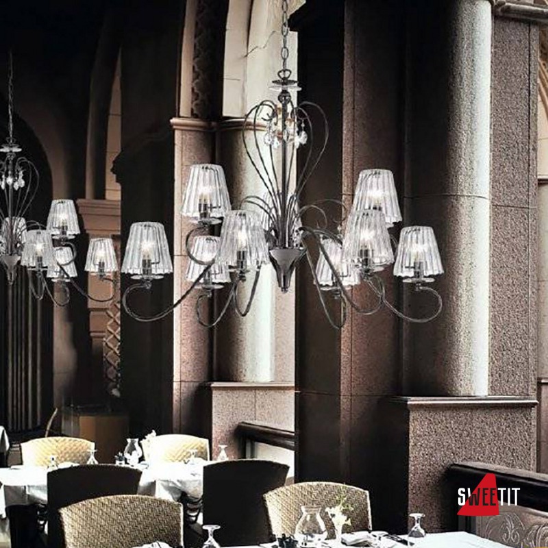 Люстра IDL Mademoiselle 547/6+3 Black nickel