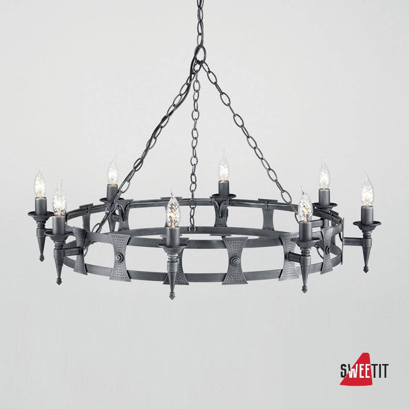 Люстра Elstead Lighting Saxon SAX8 BLK/SIL
