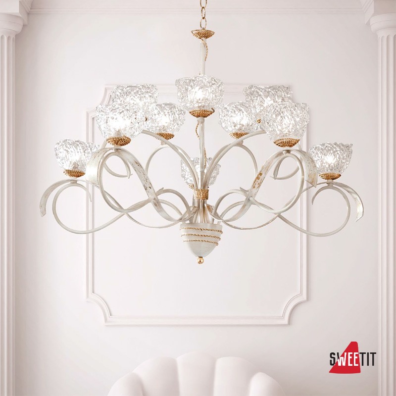 Люстра Masca Artica 1864/10 Bianco oro / Glass 577