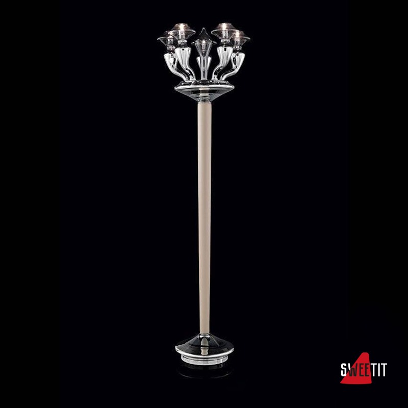 Торшер Beby Group Silver night 0200P01 White Leather 01 Silver Grey