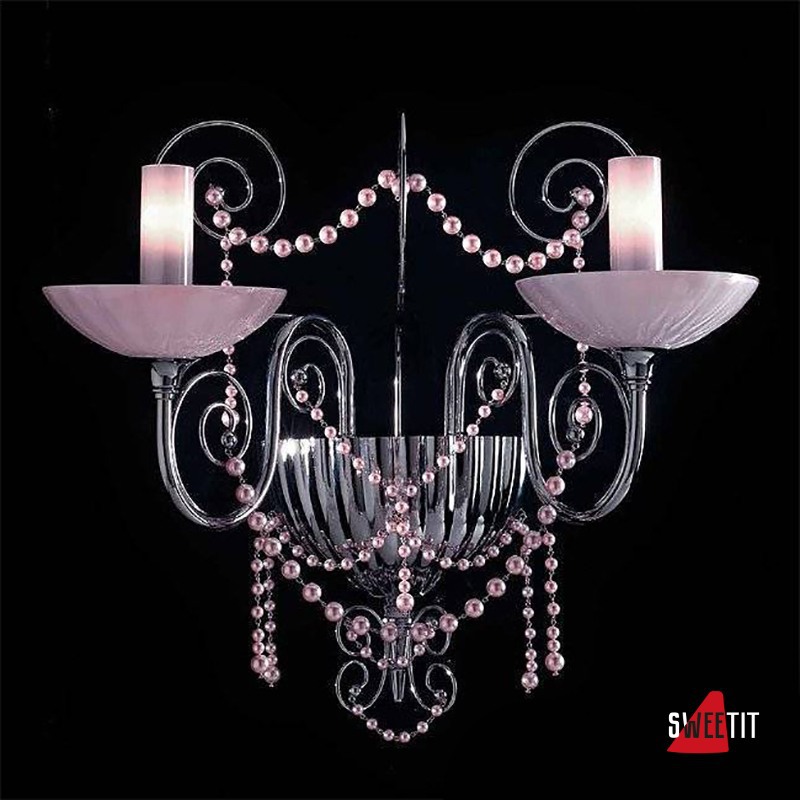 Бра Beby Star 0122A01 Chrome Fuchsia Venice Pink Pearls