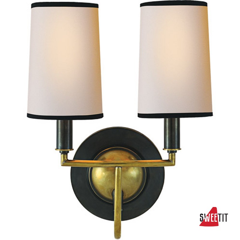 Бра Visual Comfort Elkins Double TOB2068BZ/HAB-NP