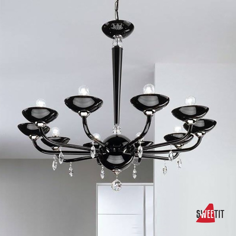 Люстра Beby Group Black tube DL33B03 Chrome Dark Rome Cut Almond