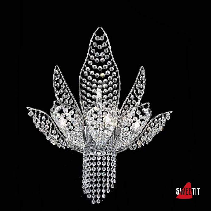 Настенный светильник IDL Ninfea 436/4+1A Chrome Swarovski
