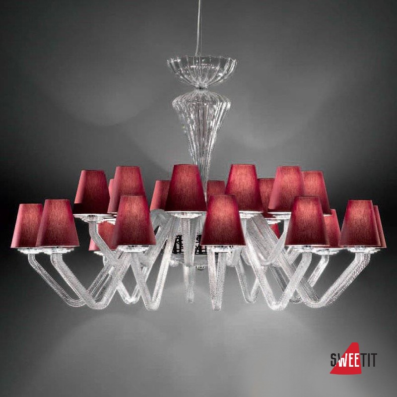 Люстра Italamp Libellula 2420/12+12 Transp. / C