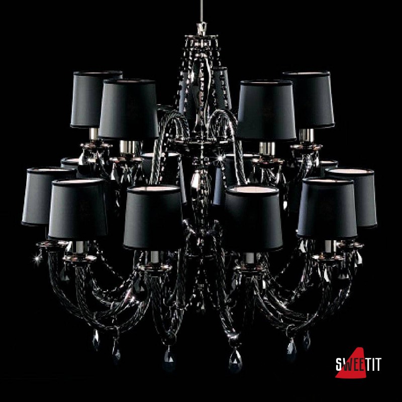 Люстра Italamp 445/10+5 Teak / CDF / Sw Golden Teak / Black shades