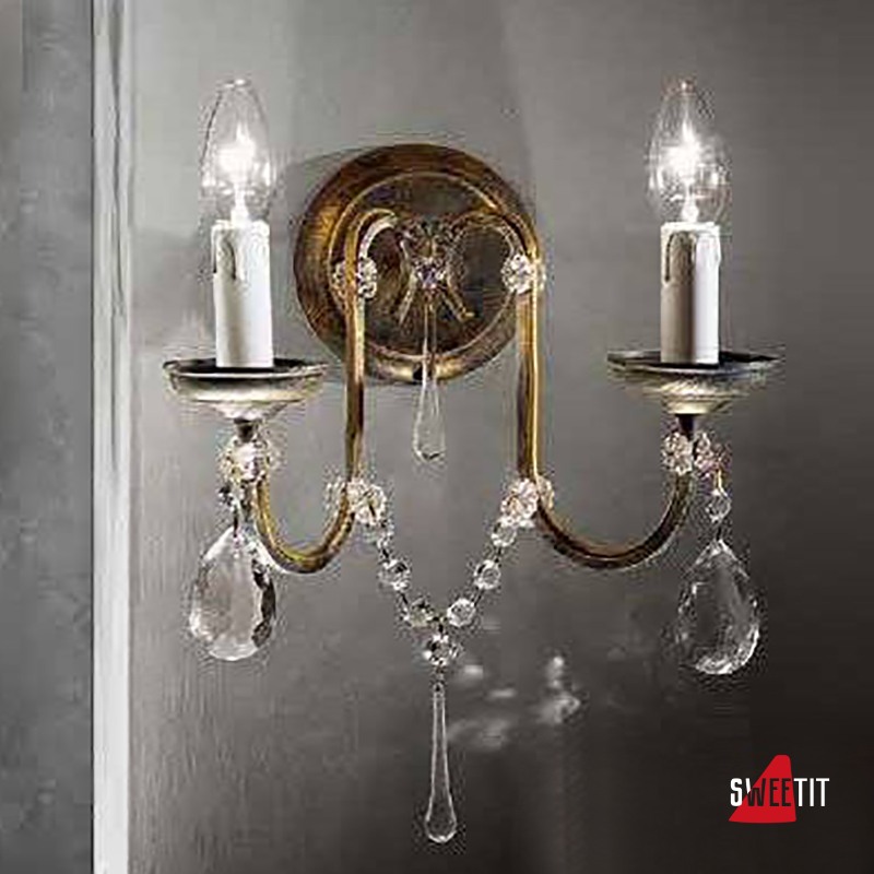 Бра Beby Group Old style 3592/2A Black gold CUT CRYSTAL