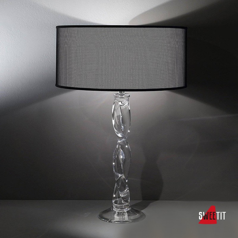 Настольный светильник Italamp 8023/LG Transp. / NK / Black shade