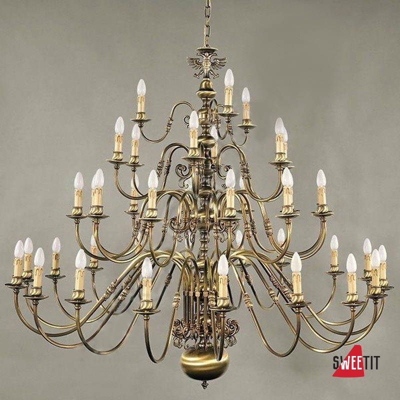 Люстра ORION Stilluster Flamisch LU 1239-18+12+6+3 patina_mit Adler