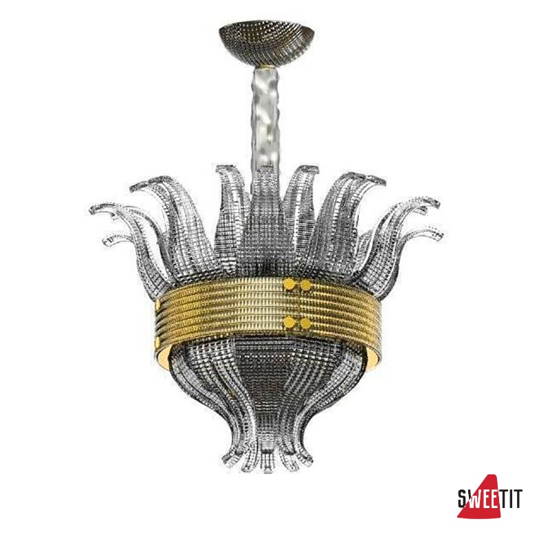 Подвесной светильник Beby Group Milano Deco 8030B01 Light gold Smoked Glass
