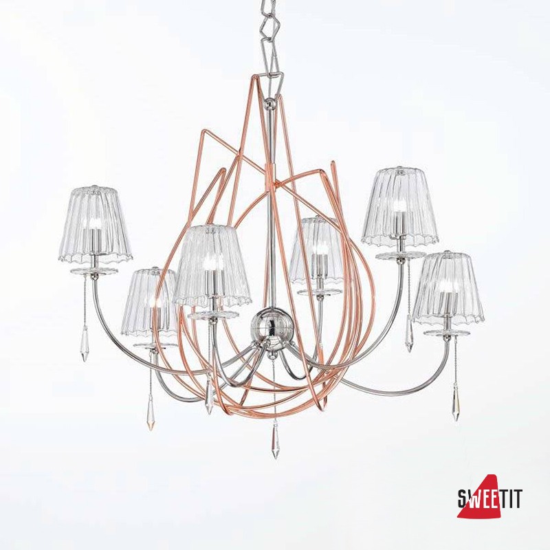 Люстра IDL Flame 524/6 copper