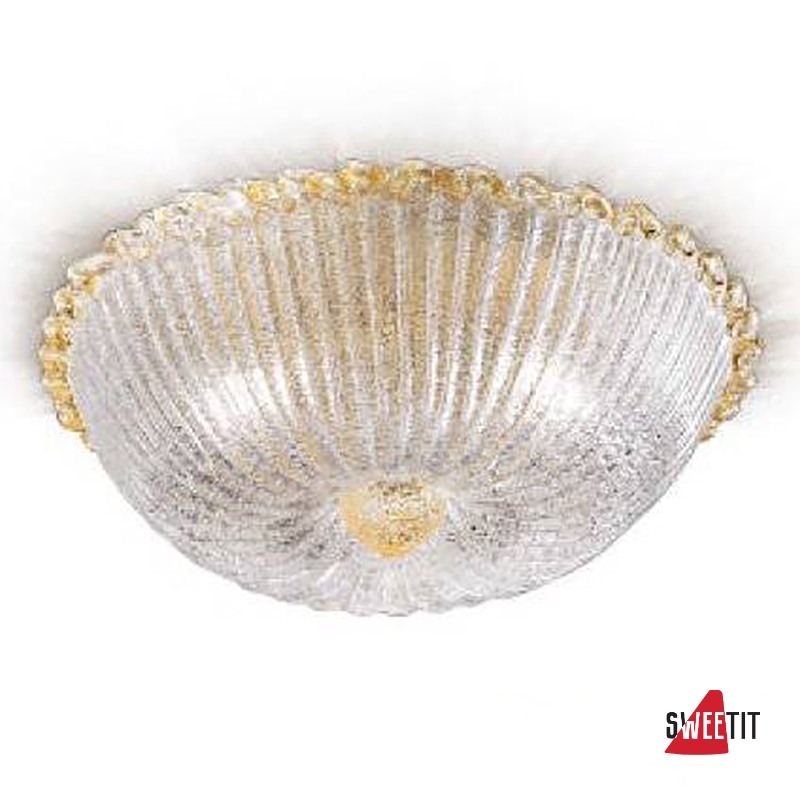 Потолочный светильник Renzo Del Ventisette "Floreale" PL 13825/5 50 DEC. Cristallo e oro
