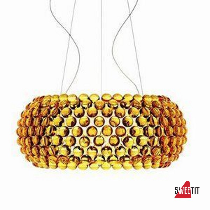 Подвесной светильник FOSCARINI CABOCHE GRANDE SOSP.GIALLO ORO H.5 METRI