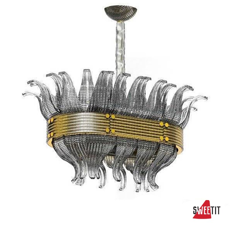 Подвесной светильник Beby Group Milano Deco 8030B02 Light gold Smoked Glass