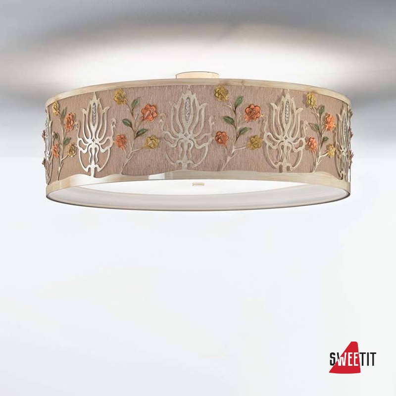 Потолочный светильник IDL Margot 537/100PF soft ivory+Canapa