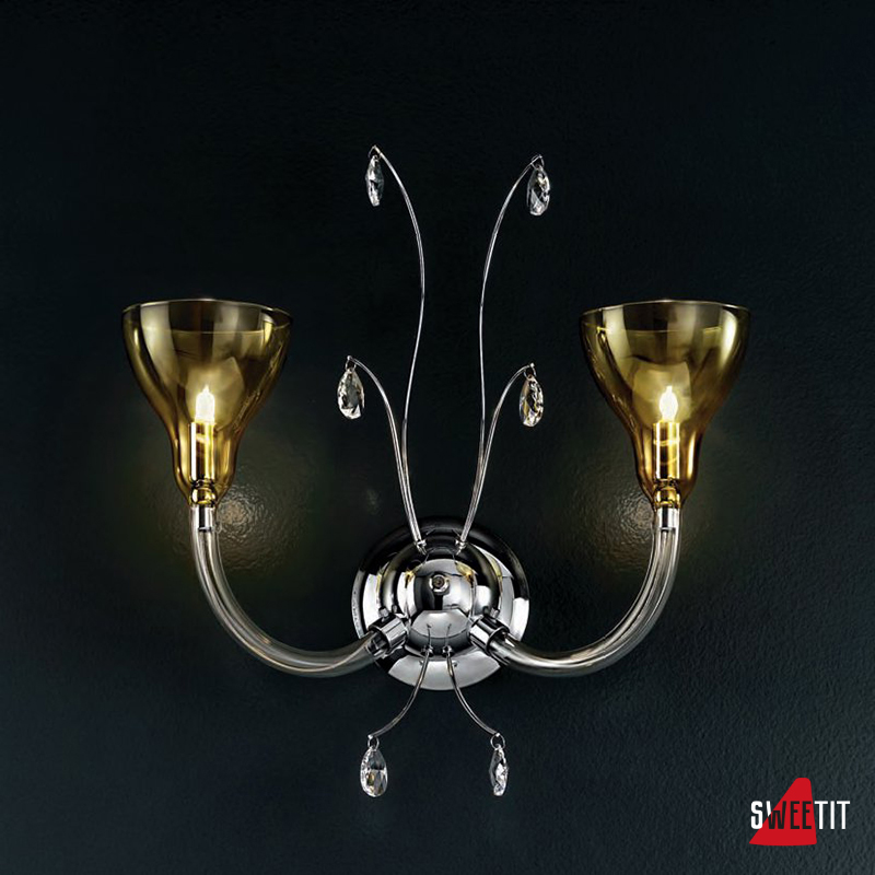 Бра IDL Chiara 355/2A CRYSTAL + YELLOW