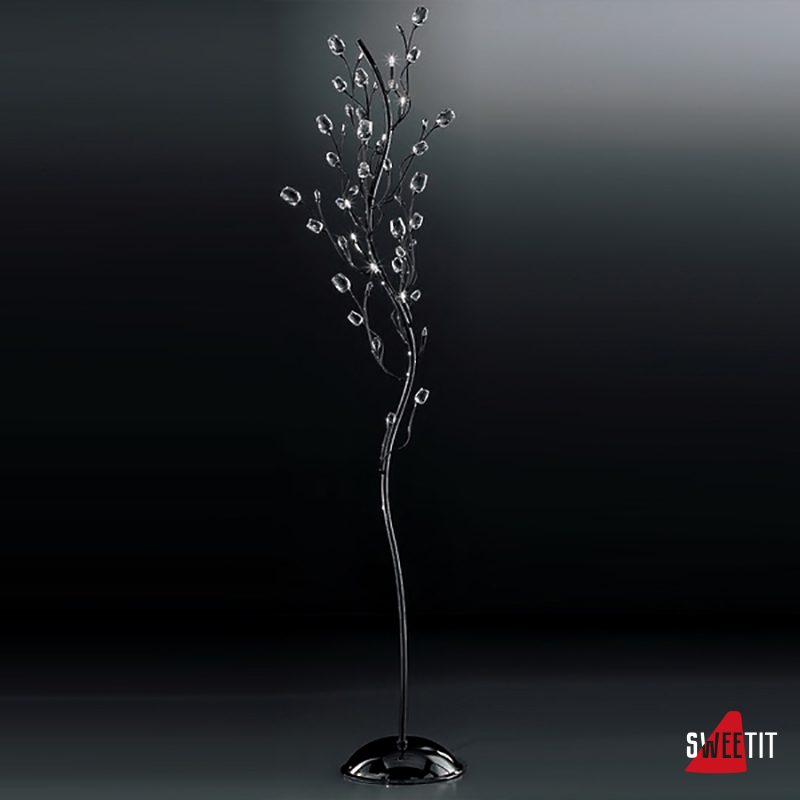 IDL Rosetta 325/9P Black nickel Clear roses/Clear prisms