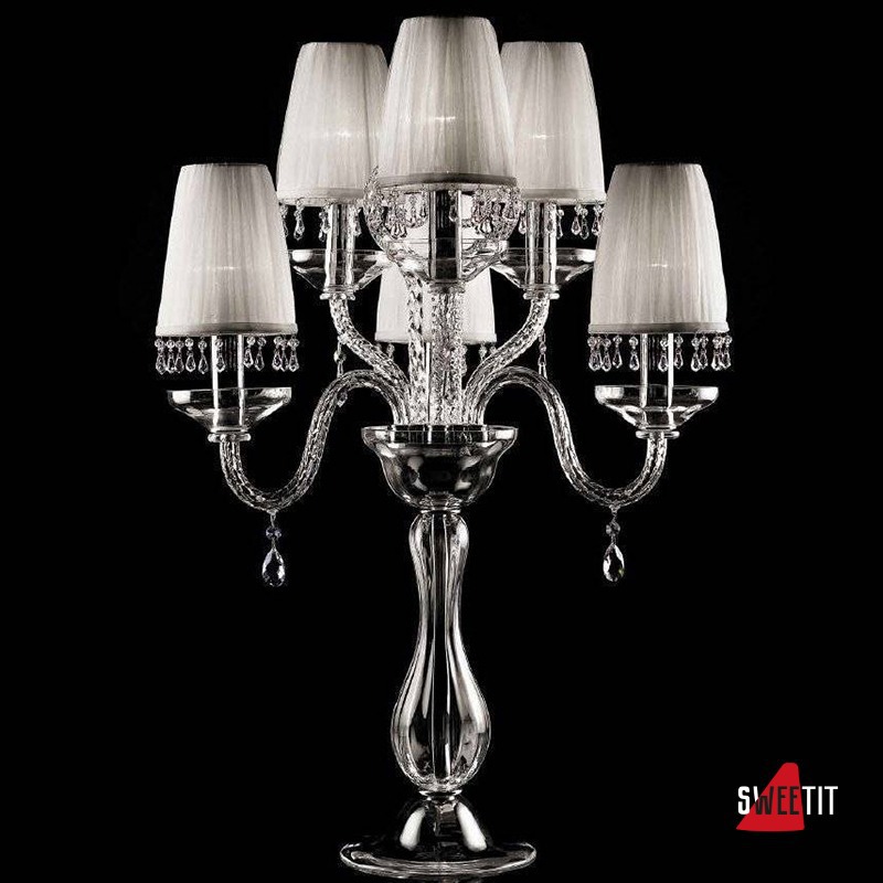 Настольная лампа Beby La Femme 7700L03 Chrome Silver Cortina 595 Swarovski Almond