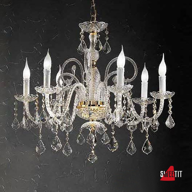 Люстра Beby Group Crystal 300/6 Light gold CUT CRYSTAL