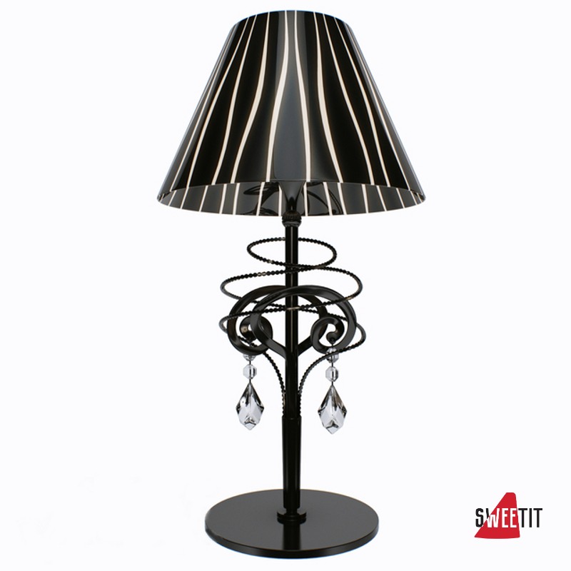 Настольная лампа Masca Chic 1831/BG Nero lucido / Glass 509