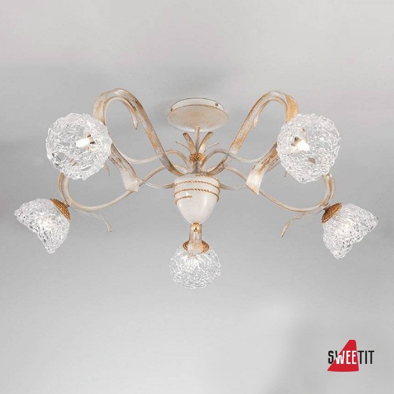 Потолочная люстра Masca Artica 1864/5PL Bianco oro / Glass 577