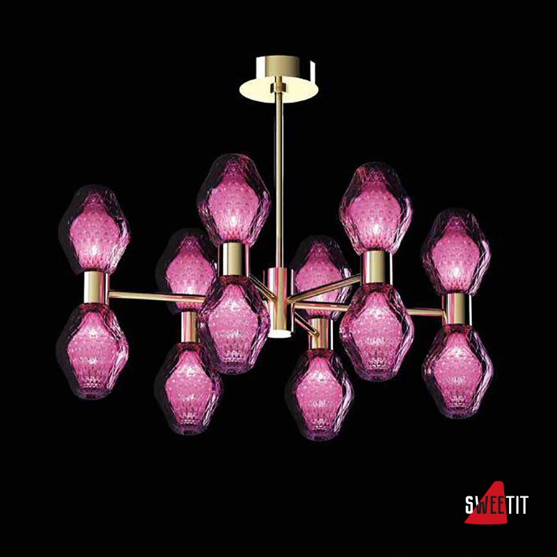 Потолочная люстра Beby Group Peonia 7701B06 Light Gold Fuchsia Venice