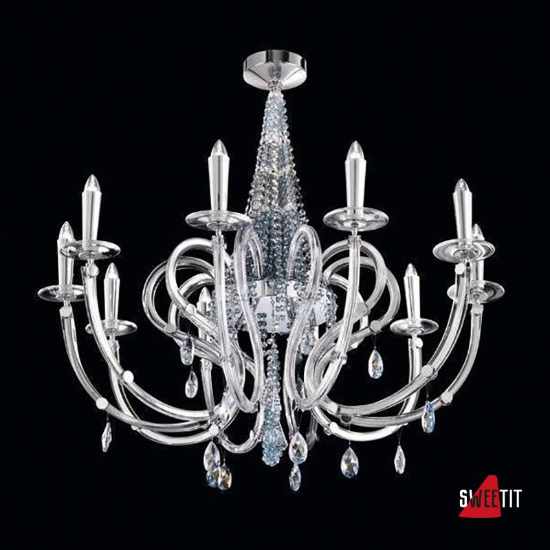 Потолочная люстра Beby Group Crystal rain 0230B01 Chrome Trasparent Cut Crystal