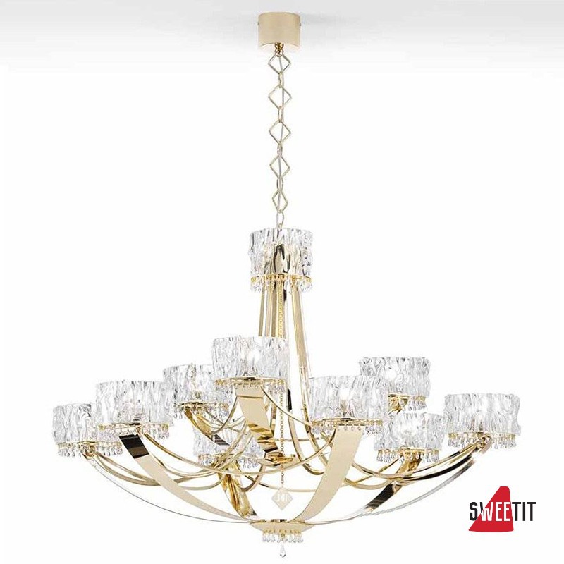 Люстра IDL Crystal blade 512/6+3 Light gold