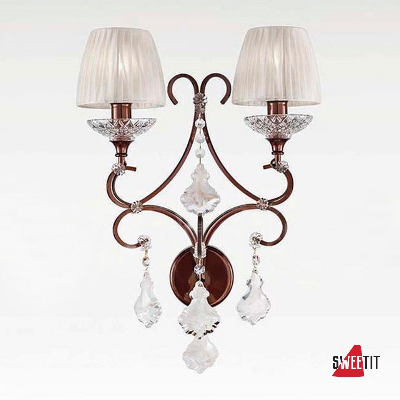Бра Beby Group Nuovo Vintage 3101/2A Rusty White silk White Silver Leaf