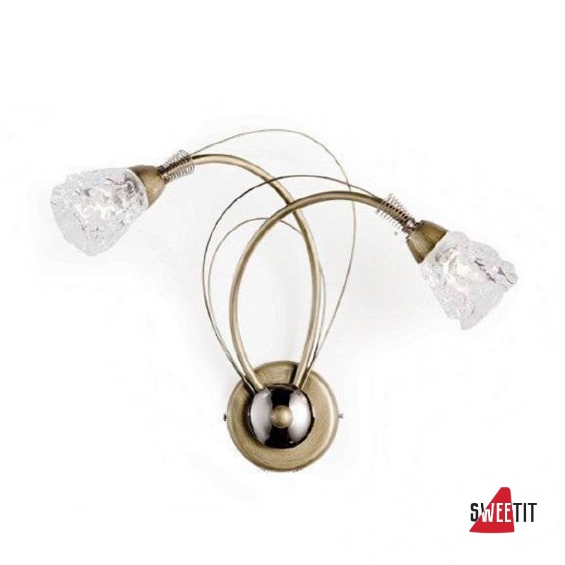 Бра Masca Luna 1865/A2 Ottone nichel / Glass 576