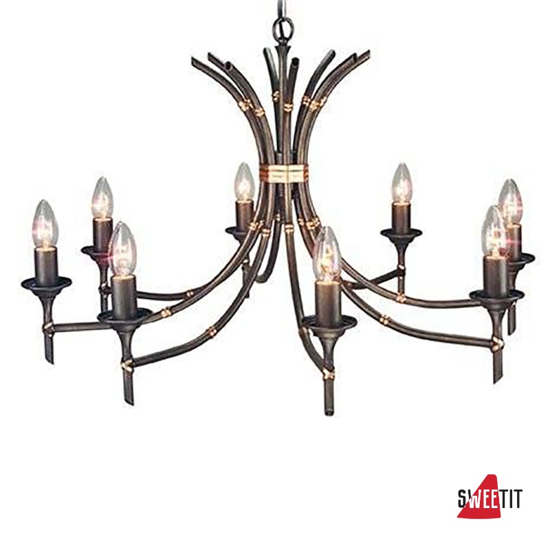 Люстра Elstead Lighting Bamboo BB8 BRZ PATINA