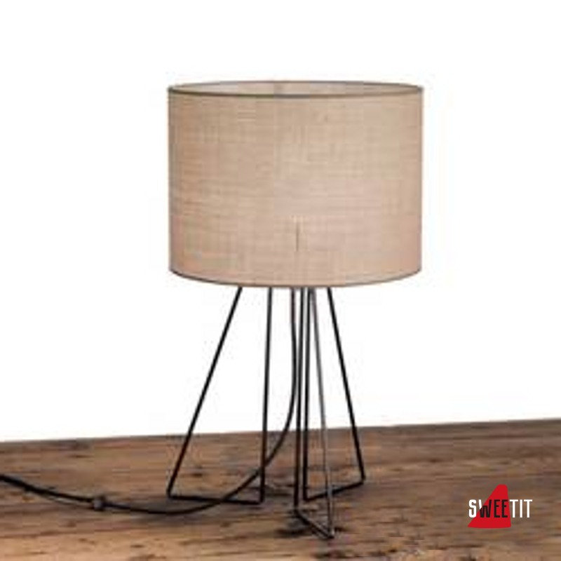 Настольная лампа IDL Seventy 588/1LR black nickel dark jute