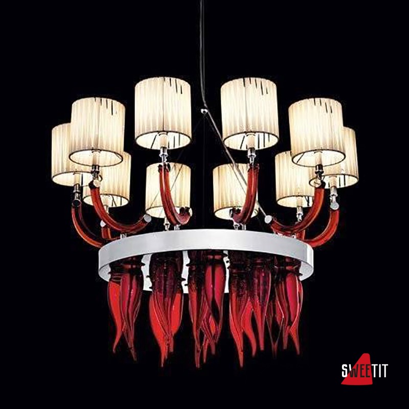Люстра Beby Group Prive 0220B04 Chrome Red Sensuelle White