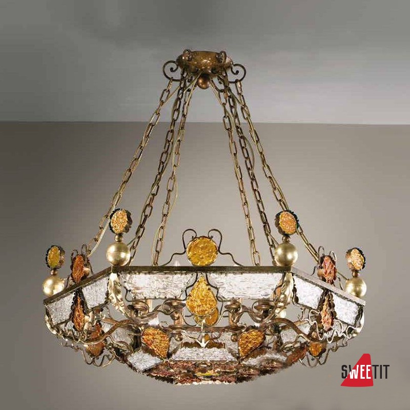 Подвесной светильник MM Lampadari Deco 6741/12 V2314 amber