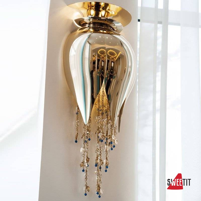 Настенный светильник Beby Group Bouquet 5200A04 Light gold Golden Portofino Acquamarine