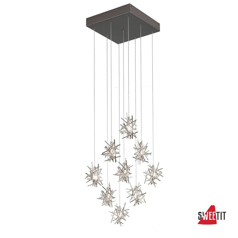 Потолочный светильник IDL Stardust 610/9 brushed matt black nickel + pure steel