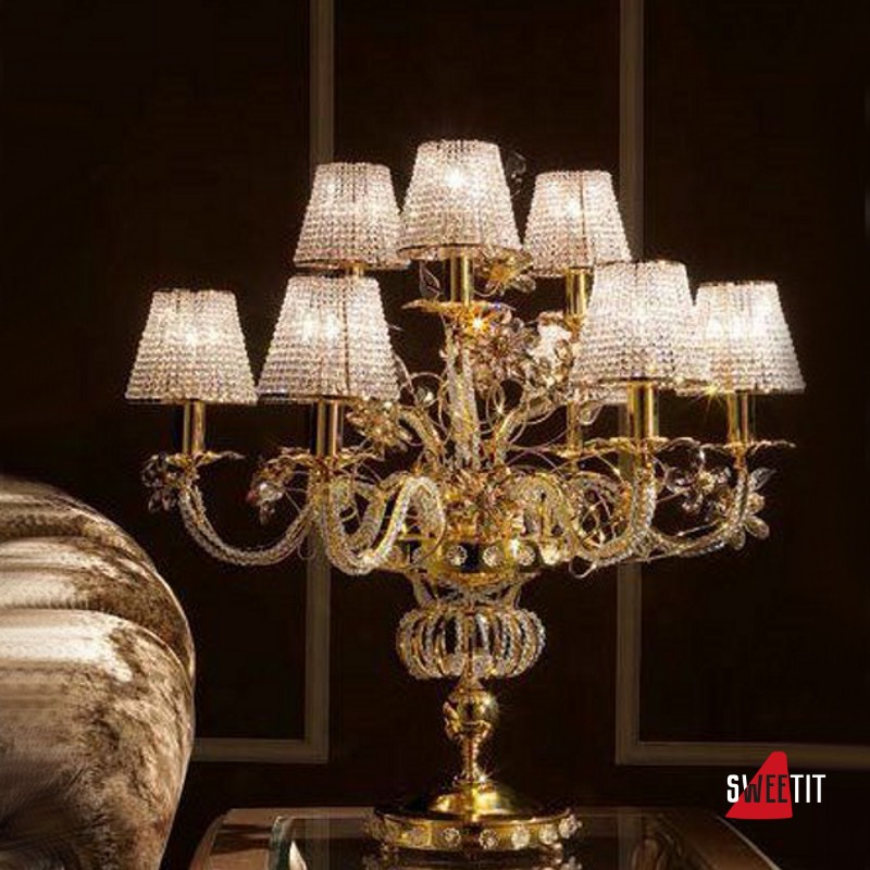Настольная лампа Non Solo Luce Crystals Collection Lucy TL-09 G
